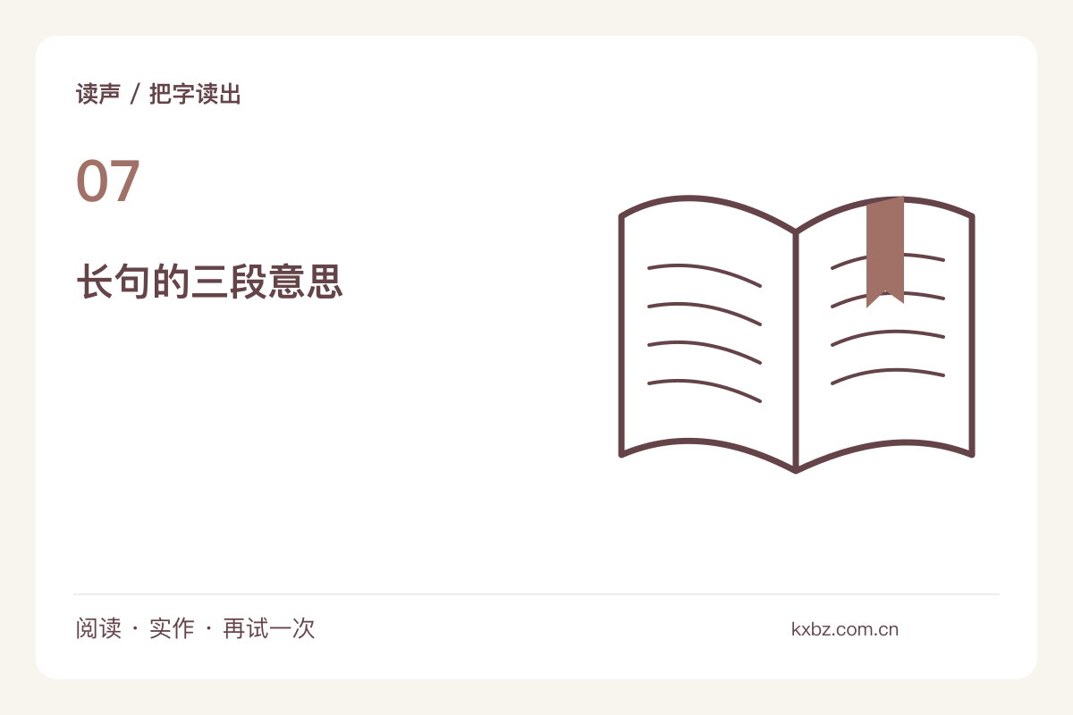 一句长句分成三口气,停顿不只跟着逗号走主题图解