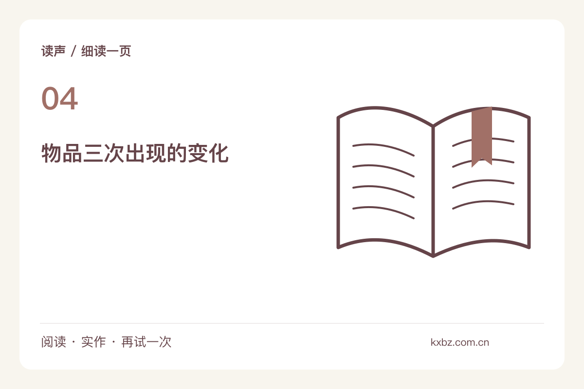 从一个反复出现的物品进入短篇阅读主题图解